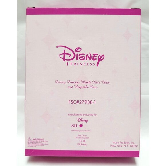 Avon Disney Princess Pink Analog Watch Hair Clips Heart-Shaped Keepsake Case - Picture 12 of 12